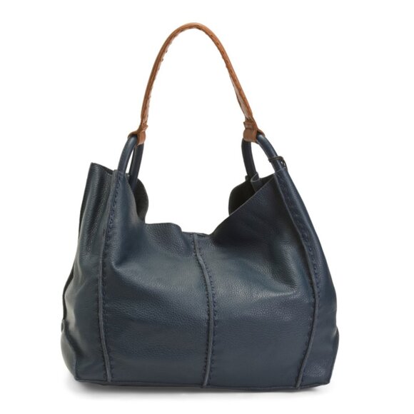 THE SAK Slate Leather Liv Satchel - Picture 1 of 2